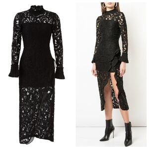 Alexis Fala Lace Ruffle Dress